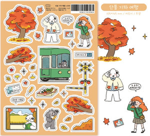 Autumn Foliage Train Stickers by 9 O'Clock Bonnie