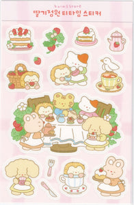 Strawberry Garden Tea Stickers by Balms Record