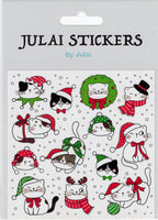 Christmas Cats Stickers by Julai