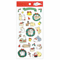 Christmas Wreaths and Bunnies Paper Stickers