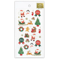 Classic Christmas Stickers with gold foil