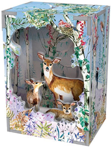 Winter Deer Family Pop & Slot Diorama