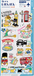 Shiba-Inu In England Vinyl Stickers by Mind Wave