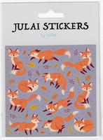 Red Foxes In Fall Stickers by Julai *NEW!