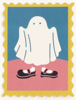 Glow In The Dark Ghost Stamp Vinyl Sticker *NEW!