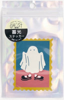 Glow In The Dark Ghost Stamp Vinyl Sticker *NEW!