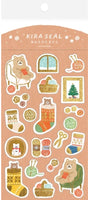 Bear & Stockings Foil Stamped Stickers