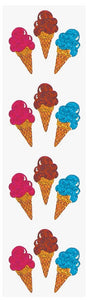 Ice Cream Cones Prismatic Stickers by Hambly