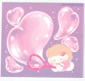 Sparkly Bubble Hearts Large Sticker by Jeeyoom *NEW!