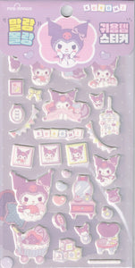 Baby Kuromi Puffy Stickers by Sanrio