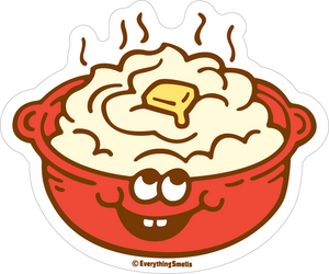 Mashed Potatoes Vinyl Sticker by EverythingSmells