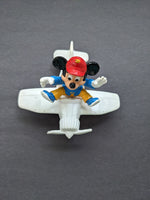 Vintage Mickey Mouse and Airplane Bully PVC Figure