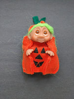 Vintage Norfin Dam Halloween Pumpkin Troll Doll