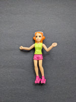 Vintage Polly Pocket Red Hair Roller Skating Doll Figurine