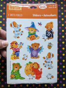 Vintage Hallmark Costume Bears Sticker Sheet