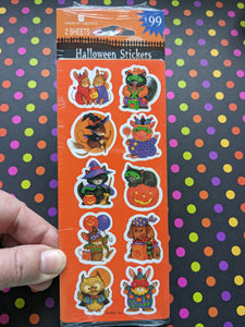 Vintage AGC Trick or Treat Animals Slim Sticker Sheet