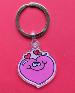 EverythingSmells Bringing Back the 80s Keychain - Pink Heart