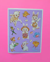Vintage Hallmark Easter Pals Sticker Sheet