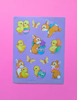 Vintage Hallmark Easter Bunnies & Chicks Sticker Sheet