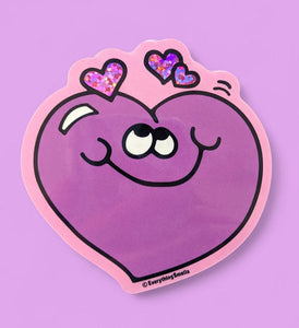 Purple Heart Vinyl Sticker by EverythingSmells *NEW!