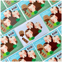 Ramchi Triplets Acorn Hunt Large Sticker by Ramzzine *NEW!