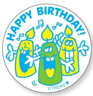 Party Time Candles Scratch 'n Sniff Retro Stinky Stickers