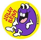 Jelly Bean Scratch 'n Sniff Retro Stinky Stickers