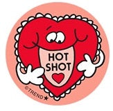 Hot Shot Cinnamon Heart Scratch 'n Sniff Retro Stinky Stickers