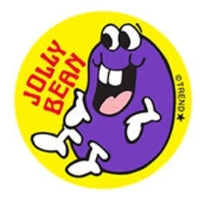 Jelly Bean Scratch 'n Sniff Retro Stinky Stickers