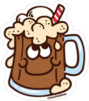 Sparkly Root Beer Float Vinyl Sticker by EverythingSmells