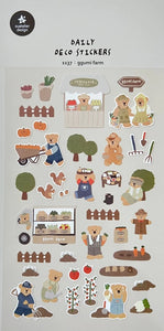 Little Bear's Farm Stickers by Suatelier