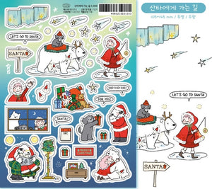 The Road To Santa Stickers by 9 O'Clock Bonnie