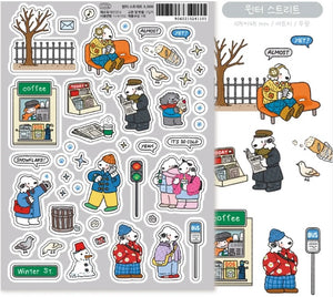 Winter Street Stickers by 9 O'Clock Bonnie