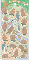 ZOOm in Animals Beaver Stickers