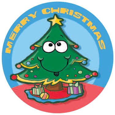 Sticker Merry Christmas Tree