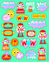 Bubble Gum Machine EverythingSmells Scratch & Sniff Stickers