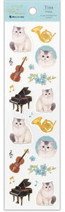 Persian Cats & Instruments Paper Stickers