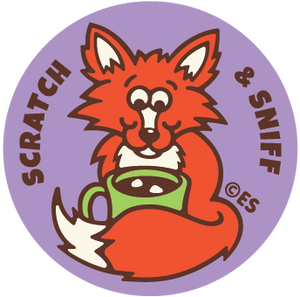 Peppermint Hot Chocolate Fox EverythingSmells Scratch & Sniff Stickers